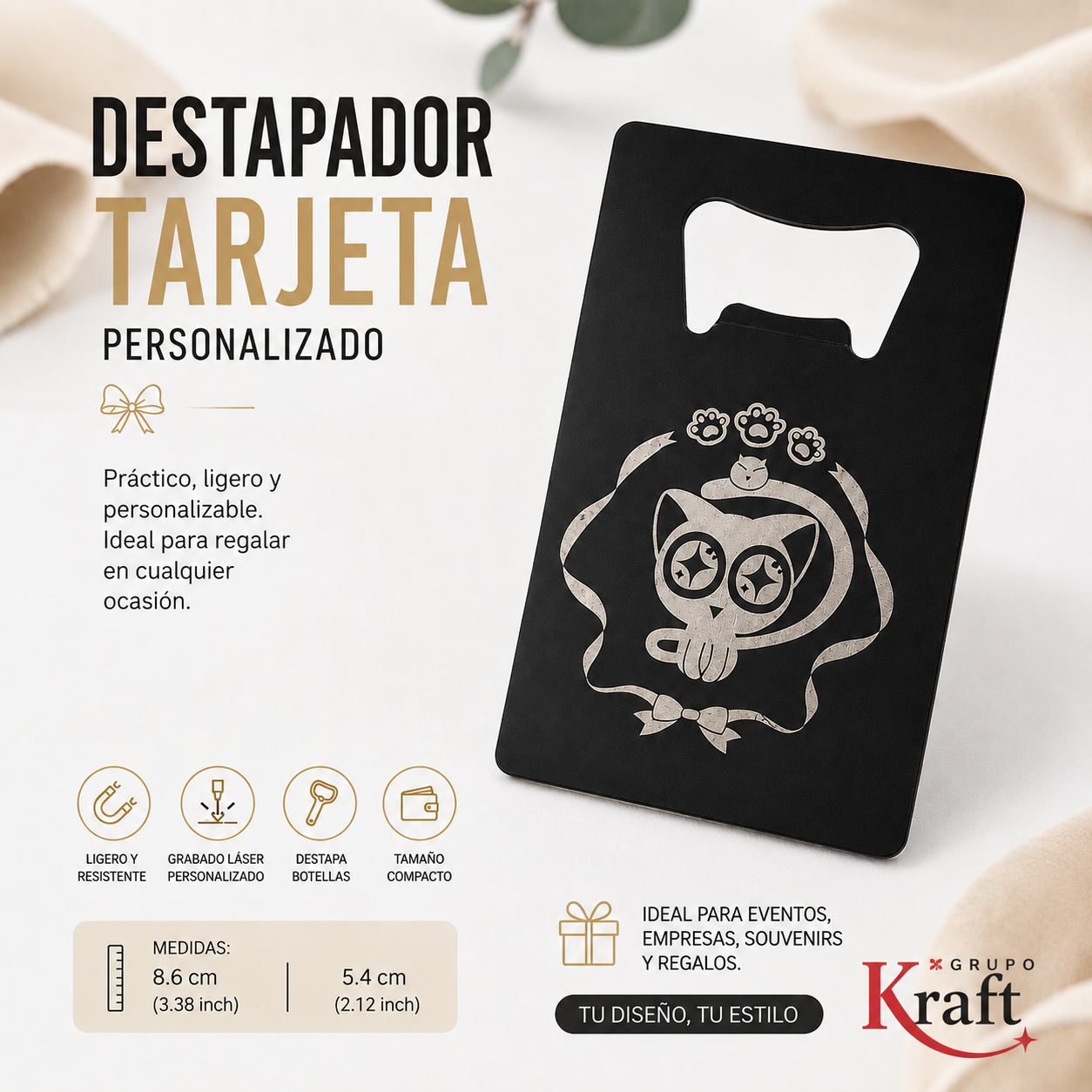 Destapador Tarjeta Personalizado