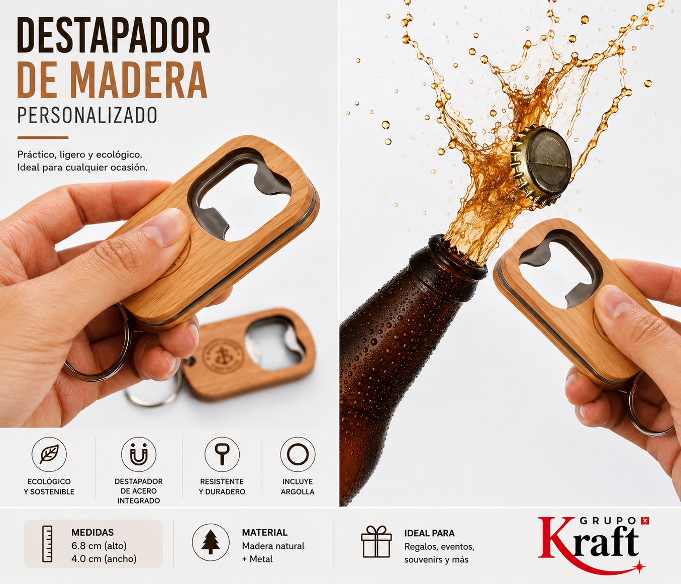 Destapador de Madera