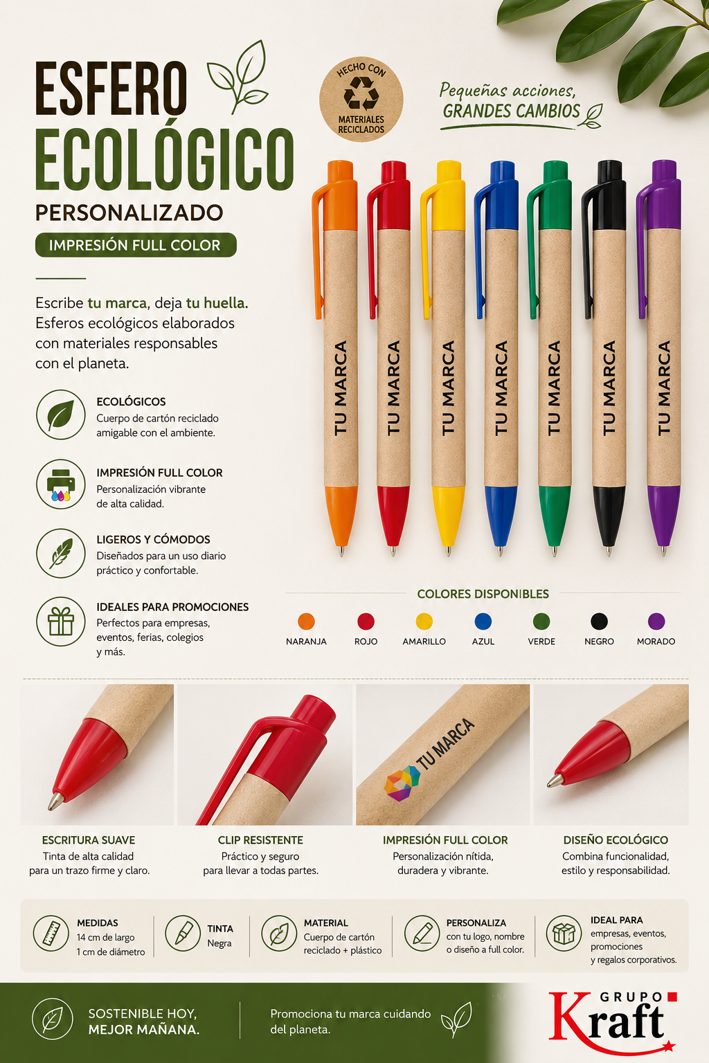 Esfero Ecológico Personalizado