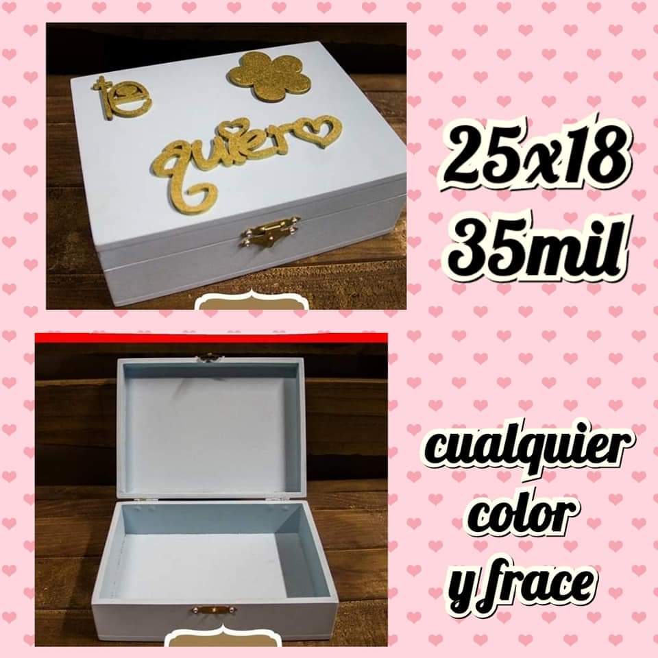 Caja para padrinos en MDF Personalizada